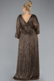 Robe de Soirée Grande Taille Longue Cuivre ABU3154