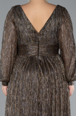 Robe de Soirée Grande Taille Longue Cuivre ABU3154