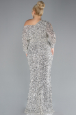 Robe De Fiançailles Grande Taille Longue Squameuse Beige ABU4313