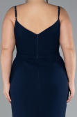 Robe Grande Taille Longue Bleu Marine ABU4300