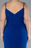 Robe Grande Taille Longue Bleu Saxe ABU4300