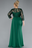 Robe de Soirée Grande Taille Longue Mousseline Émeraude ABU4294