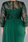 Robe de Soirée Grande Taille Longue Mousseline Émeraude ABU4294