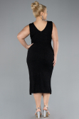 Robe de Soirée Grande Taille Midi Noir ABK1492