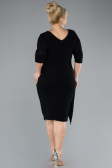 Robe De Invitation Grande Taille Midi Noir ABK1950