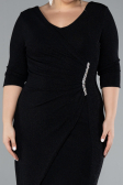 Robe De Invitation Grande Taille Midi Noir ABK1950