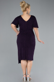 Robe De Invitation Grande Taille Midi Violet Foncé ABK2146