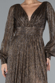 Robe de Soirée Longue Cuivre ABU2905