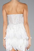 Robe de Fiançaille Courte Blanc ABK2165