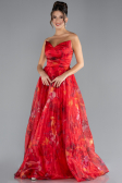 Robe de Soirée Longue Rouge ABU4336