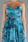 Robe de Soirée Longue Vert Pétrole ABU4336