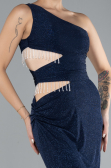 Robe de Soirée Longue Bleu Marine ABU3702
