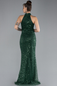 Robe de Soirée Longue Squameuse Émeraude ABU4376