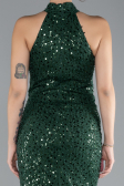 Robe de Soirée Longue Squameuse Émeraude ABU4376