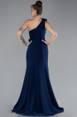 Robe Queue de Poisson Longue Bleu Marine ABU4381
