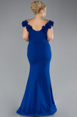 Robe de Soirée Longue Bleu Saxe ABU4387