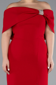 Robe De Soirée Grande Taille Longue Rouge ABU3945