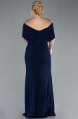 Robe De Soirée Grande Taille Longue Bleu Marine ABU3945
