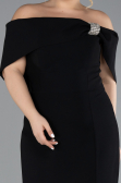 Robe De Soirée Grande Taille Longue Noir ABU3945