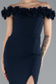 Robe de Soirée Longue Bleu Marine ABU4387