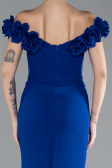Robe de Soirée Longue Bleu Saxe ABU4387