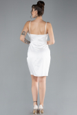 Robe de Cérémonie Mini Satin Blanc ABK2174