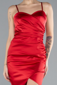 Robe de Cérémonie Mini Satin Rouge ABK2174