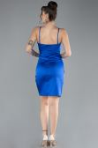 Robe de Cérémonie Mini Satin Bleu Saxe ABK2174