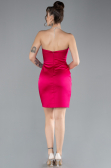 Robe de Cérémonie Mini Satin Fushia ABK2175