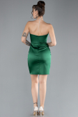 Robe de Cérémonie Mini Satin Émeraude ABK2175