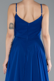 Robe de Soirée Longue Mousseline Bleu Saxe ABU4412