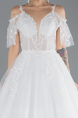 Robe de Mariée Grande Taillev Longue Blanc ABU4451