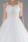 Robes de Mariage Longue Blanc ABU4445
