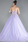 Robe De Fiançailles Grande Taille Longue Lilas ABU4453