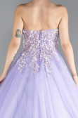 Robe De Fiançailles Grande Taille Longue Lilas ABU4453