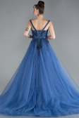 Robe de Fiançailles Design Personnalisé Longue Indigo ABU4435
