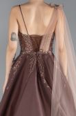 Robes De Soirée Grande Taille Longue Marron Clair ABU4467