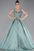 Robe De Soirée De Créateur Longue Menthe ABU4447