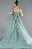 Robe De Soirée De Créateur Longue Menthe ABU4447