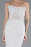 Robes de Mariage Longue Dantelle Blanc ABU4479