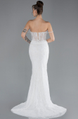 Robes de Mariage Longue Dantelle Blanc ABU4479