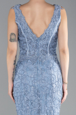 Robe Queue de Poisson Longue Lacé Indigo ABU4493