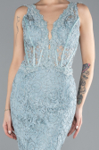 Robe Queue de Poisson Longue Lacé Menthe ABU4493