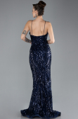 Robe Queue de Poisson Longue Bleu Marine ABU4494