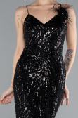 Robe Queue de Poisson Longue Noir ABU4494