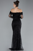 Robe Queue de Poisson Longue Noir ABU4521