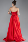 Robe de Soirée Longue Satin Rouge ABU4522