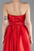 Robe de Soirée Longue Satin Rouge ABU4522