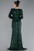 Robe De Soirée Squameuse Longue Émeraude ABU4329