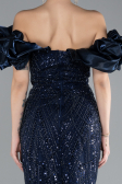 Robe Queue de Poisson Longue Bleu Marine ABU4509